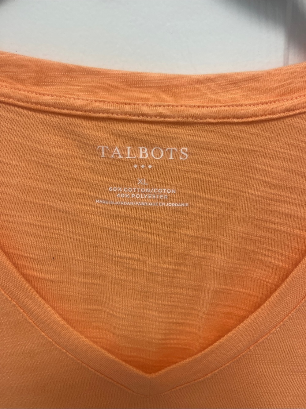 Talbots Short-Sleeve Tees in Orange and Blue - V-Neck & Crew Neck (bundle) - Picture 2 of 7